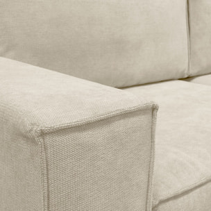 Canapé d'angle convertible 5 places en tissu chenille - HARPER