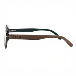 Gafas de Sol Feler 1611-3 Polarizadas de Madera Unisex 53 mm