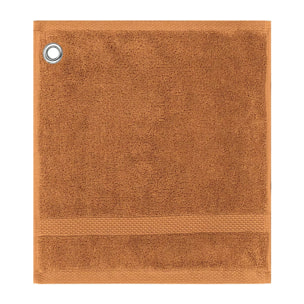 Carre avec oeillet pur coton 550 g/m² uni orange Elea rouille