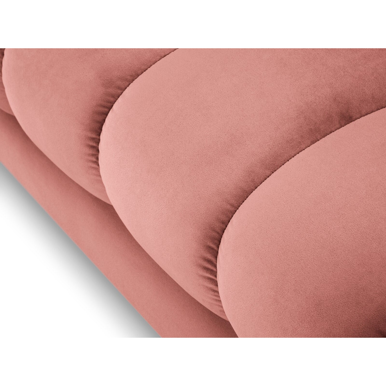Méridienne gauche "Bali" en velours rose