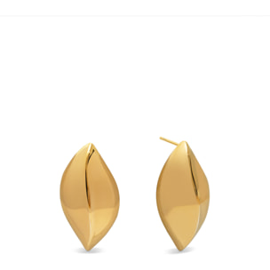 Boucles d'Oreille Cacao Acier Plaqué Or