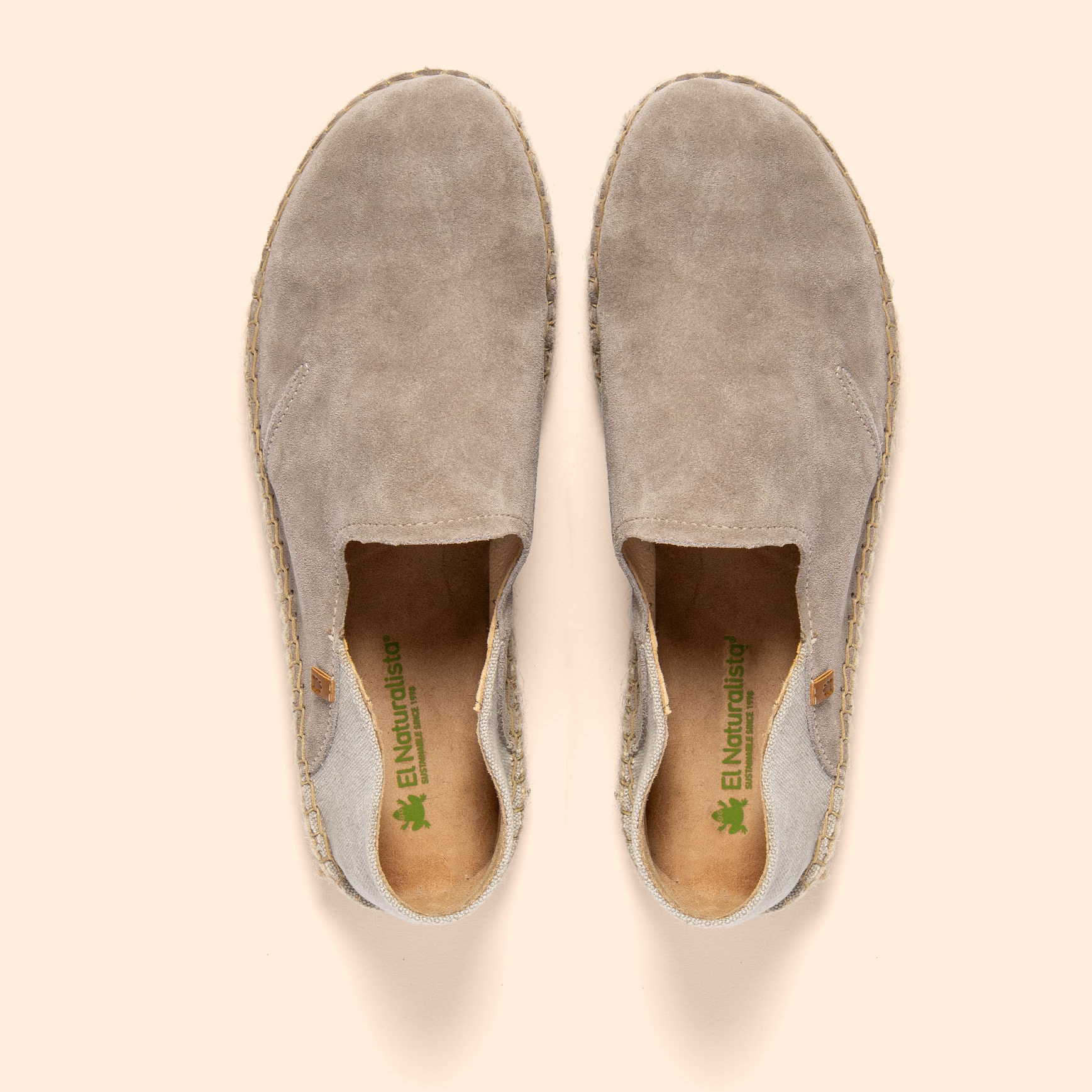 Zapatos N677 SILK SUEDE-COTTON TAUPE / CAMPOS color Taupe