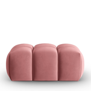 Pouf "Lorella" en velours saumon