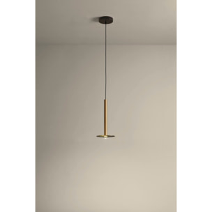 LEDS C4 Colgante Candle 1 Body Surface LED 4.1 Blanco cálido - 2700K ON-OFF Latonado 154lm