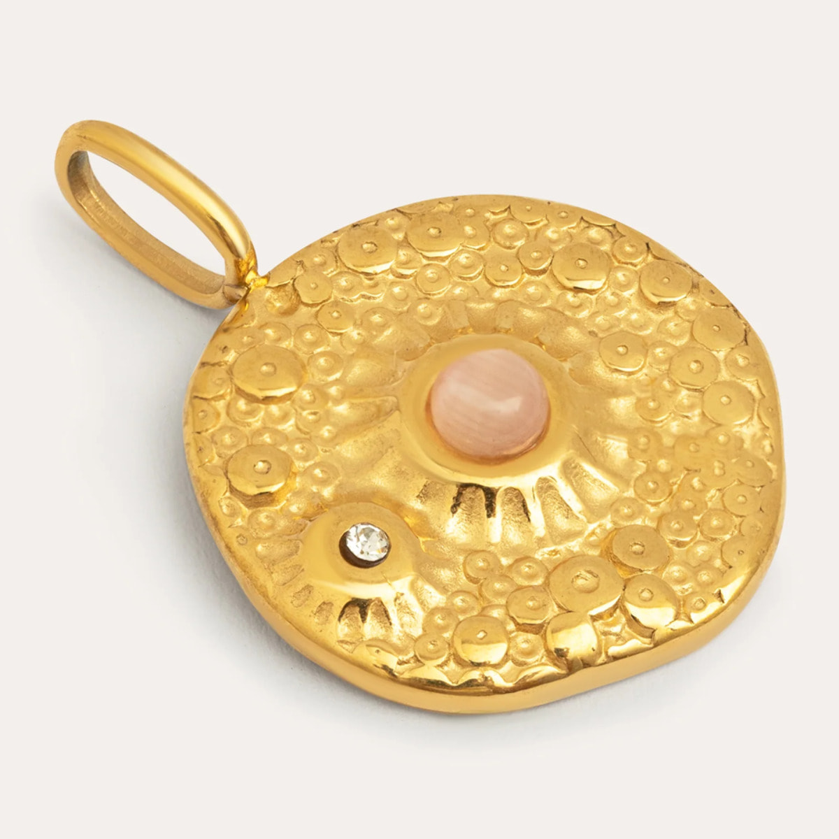 Charm Planet Mars in Acciaio Placcato Oro