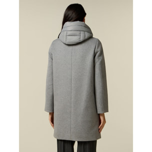 Oltre - Cappotto misto lana con inserti in nylon - Grigio