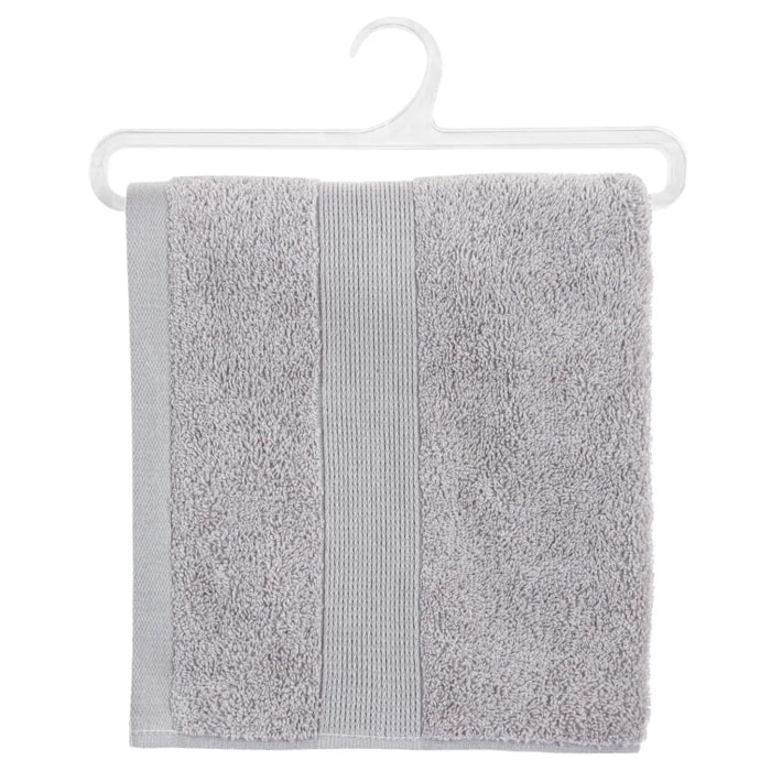 Serviette de toilette "Essentiel" - coton 450 gr/m² - gris taupe 50x90 cm