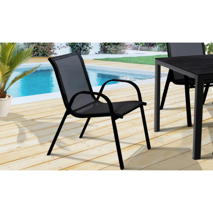 Chaises de jardin - Noir
