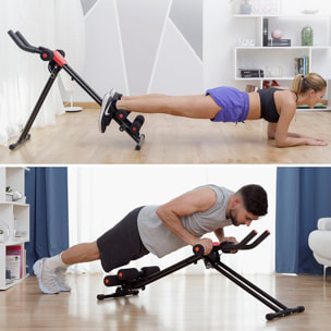 Pack Máquina de Abdominales Plegable con Guía de Ejercicios y Chaleco Deportivo Sauna Hombre XL InnovaGoods