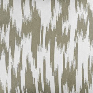 Rideau jacquard motif ikat en fils upcyclés - Kaki