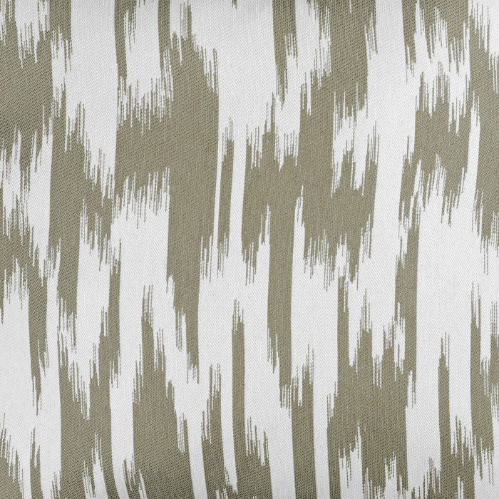 Rideau jacquard motif ikat en fils upcyclés - Kaki