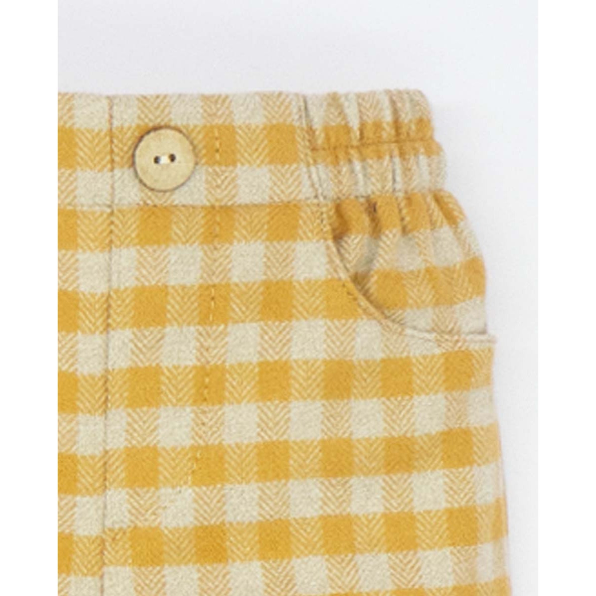 PANTALÓN CUADROS MOSTAZA