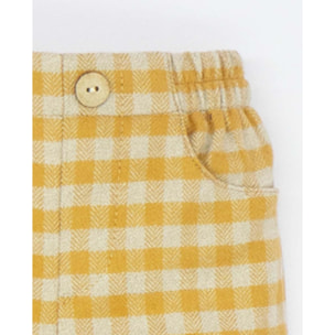 PANTALÓN CUADROS MOSTAZA