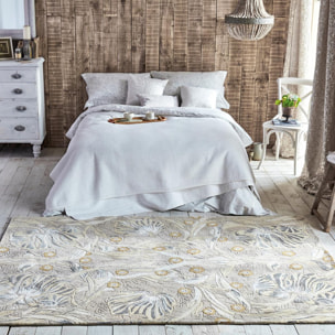 Tapis salon et chambre fait à la main en laine motif floral CILU