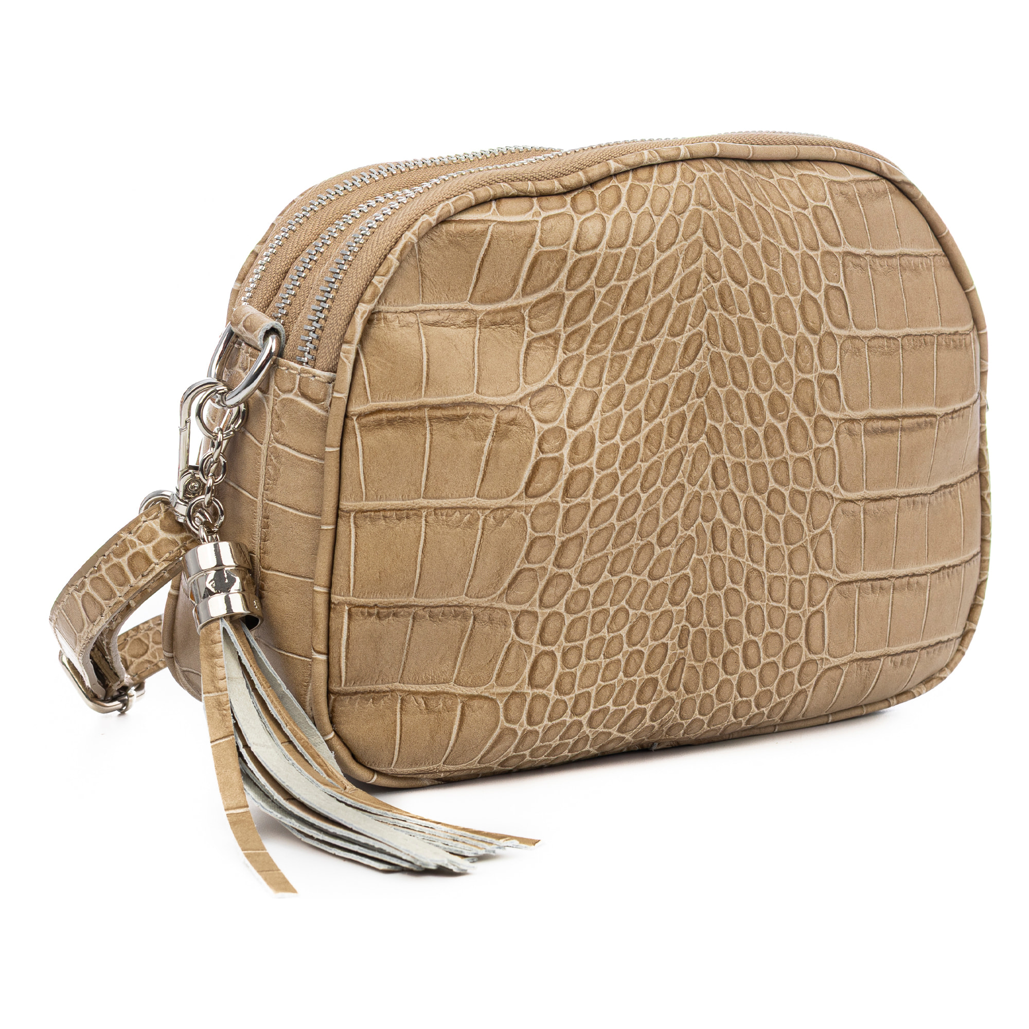 Aliminusa Bolso bandolera Mujer. Piel auténtica Crosta Grabado Cocodrilo