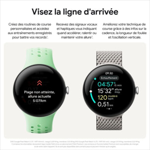 Montre connectée GOOGLE Pixel Watch 3 41mm Argent Poli Bluetooth