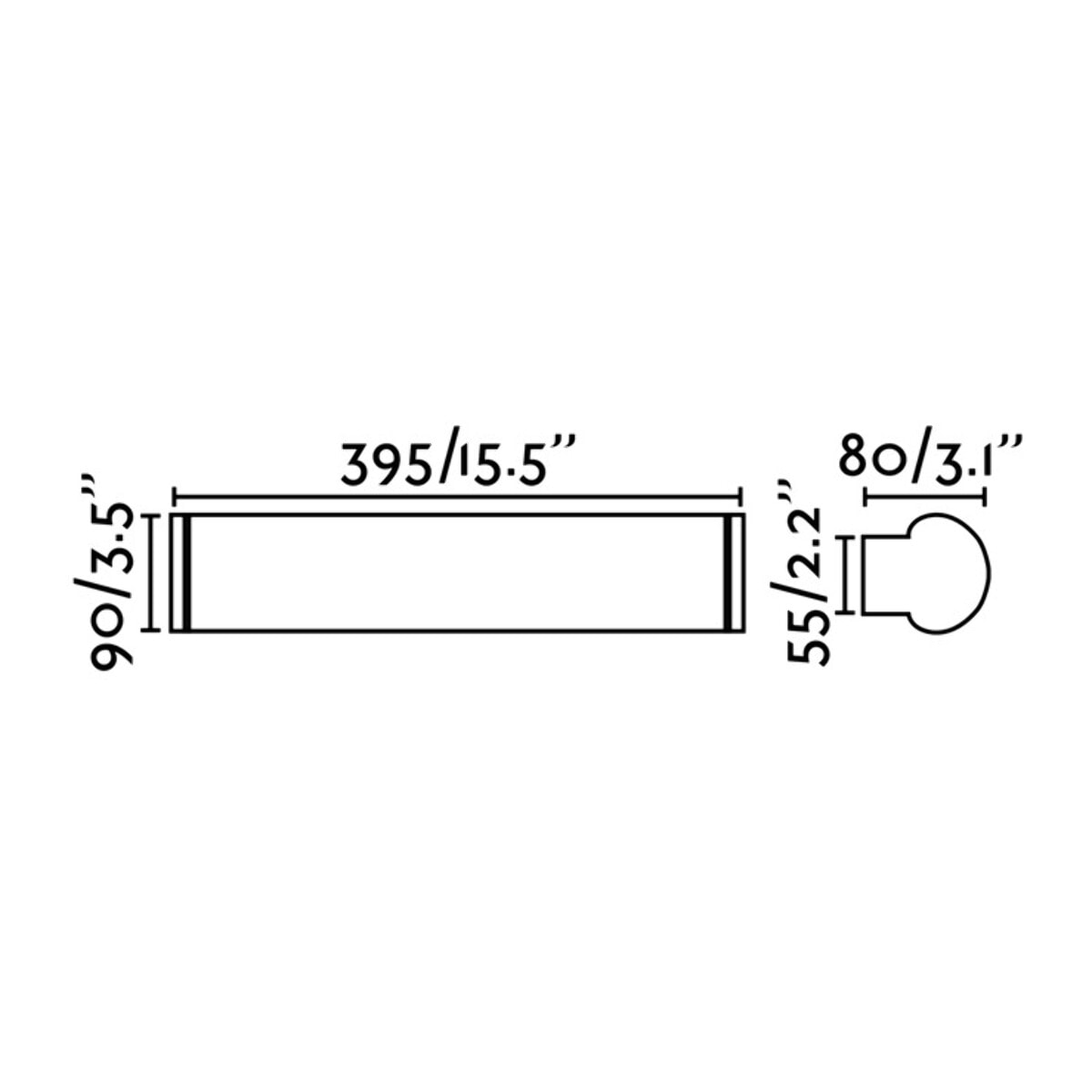 DANUBIO 395 Lampe applique chrome 12W