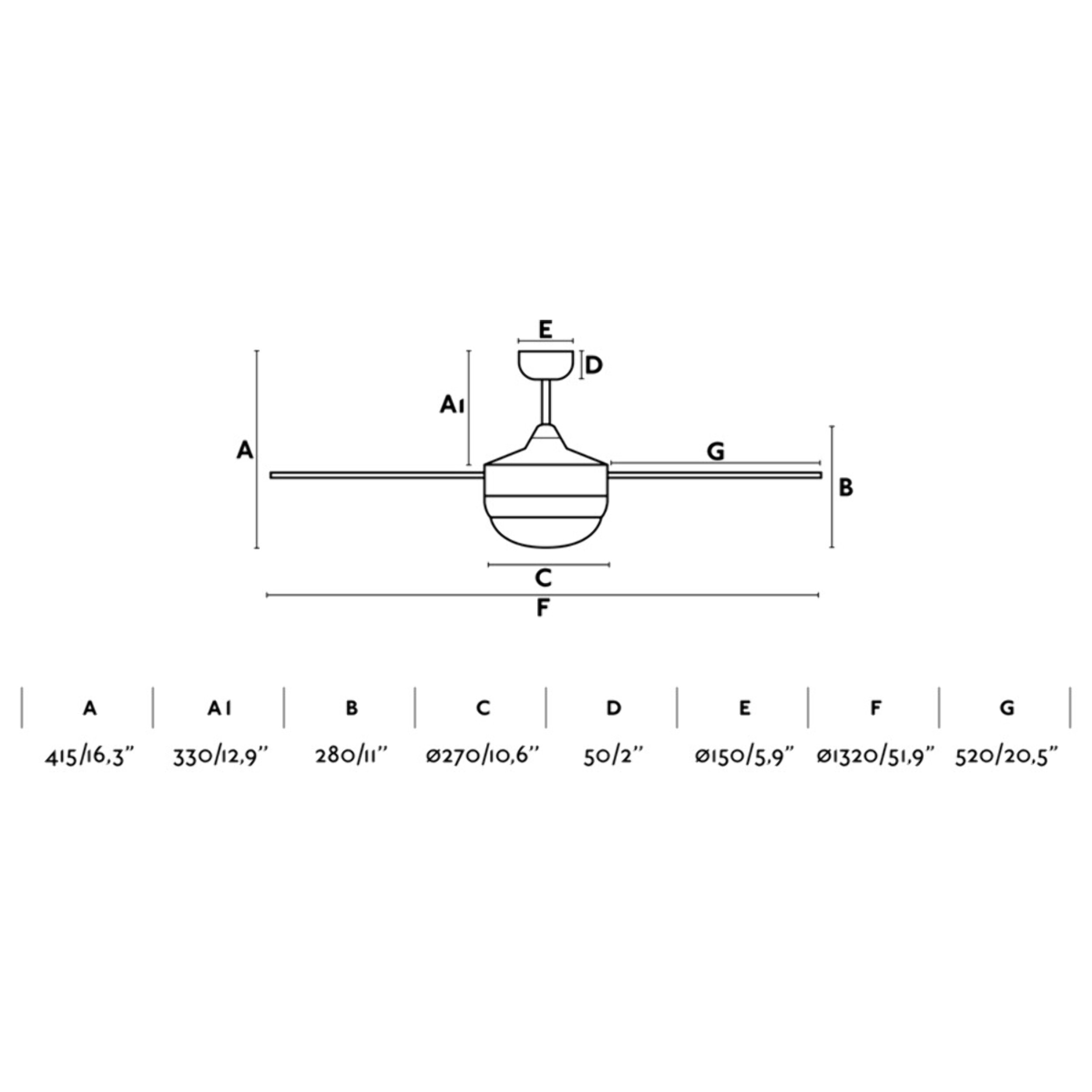 ICARIA L Ventilatore marrone