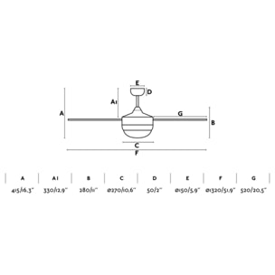 ICARIA L Ventilatore marrone