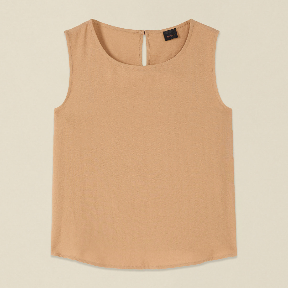 Oltre - Top cropped misto viscosa - Beige
