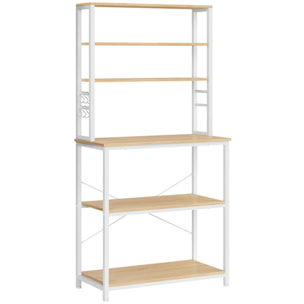 Scaffale Cucina Salvaspazio in Rovere e Bianco