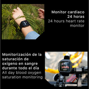 Smartwatch Alpha Pro con GPS, cardiofrequenzimetro. Varie modalità sportive, notifiche delle app.