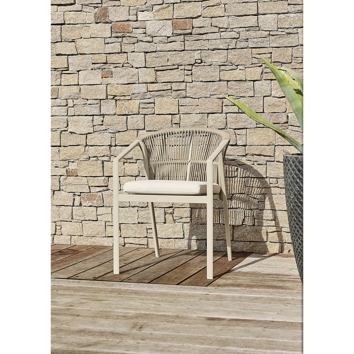 GAMBI - Fauteuil de jardin - Grège