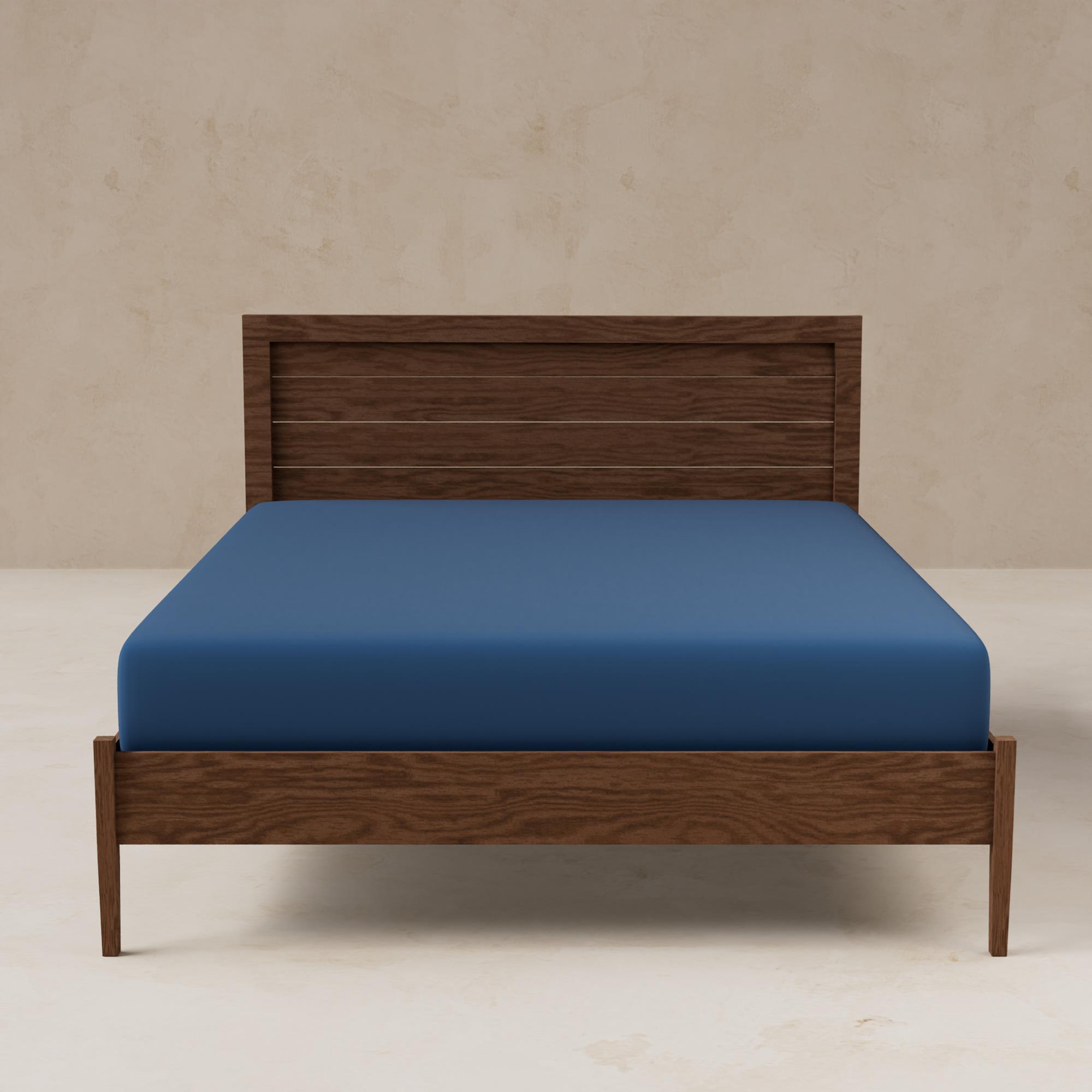 Sábana bajera para cama en color azul rainbow benetton