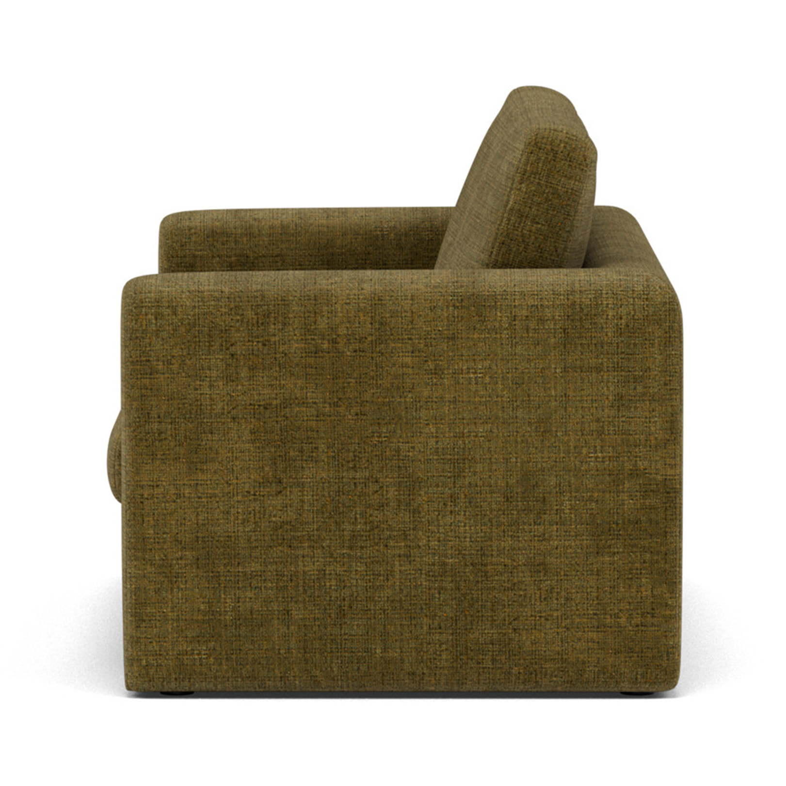 Marilia - Canapé 2 places convertible déplimousse en velours texturé - Vert Olive