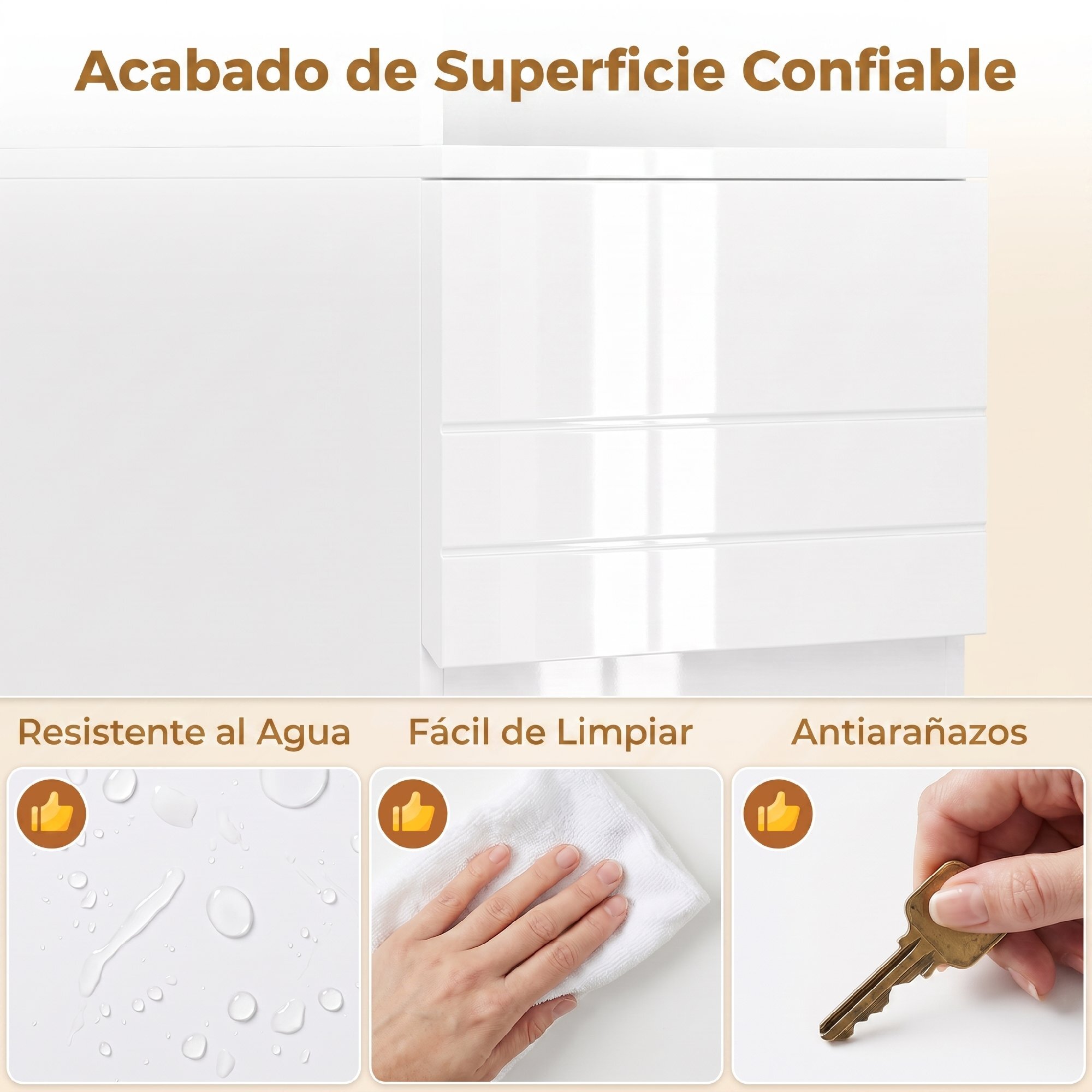 Armario Alto de Baño, Mueble de Baño Estrecho de Alto Brillo con Cajón, Compartimento Abierto y Estantes Ajustables, para Espacios Pequeños, 30x30x170 cm, Blanco