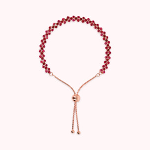 Bracciale Tennis Doppio con Cubic Zirconia Rosse