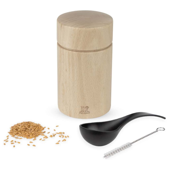 Moulin à graines de lin en bois naturel 11 cm - 4,5‘‘ Naka