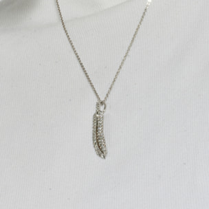 Collar con Circonita Brillante acabado plata