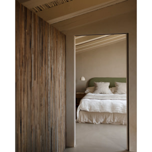 Cabecero tapizado desenfundable de pana verde de varias medidas