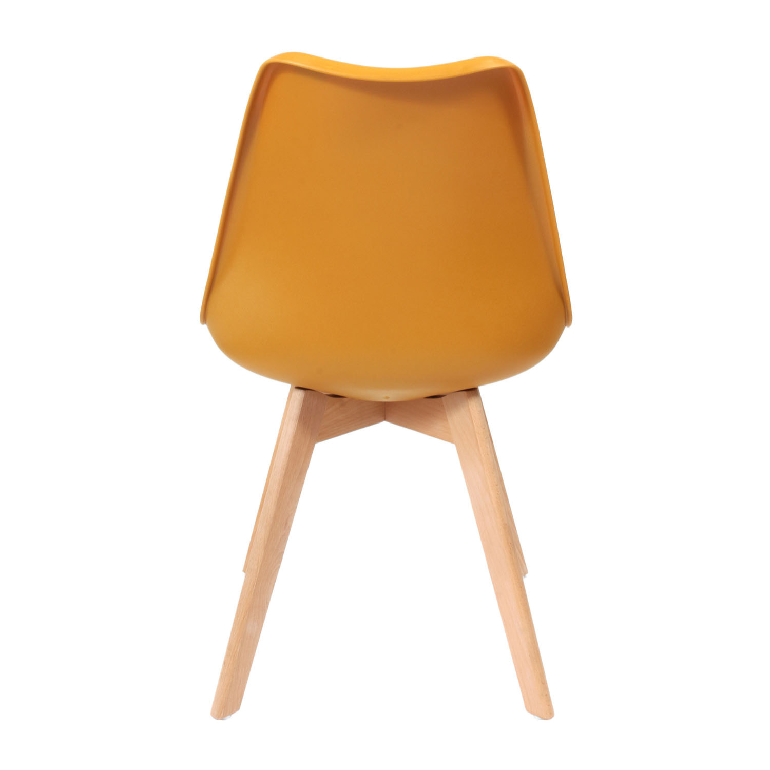 Chaise Scandinave Coque Rembourree Jaune - Lot De 4