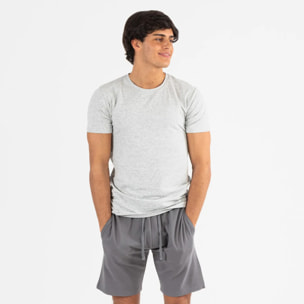 Conjunto deportivo corto hombre gris - marengo