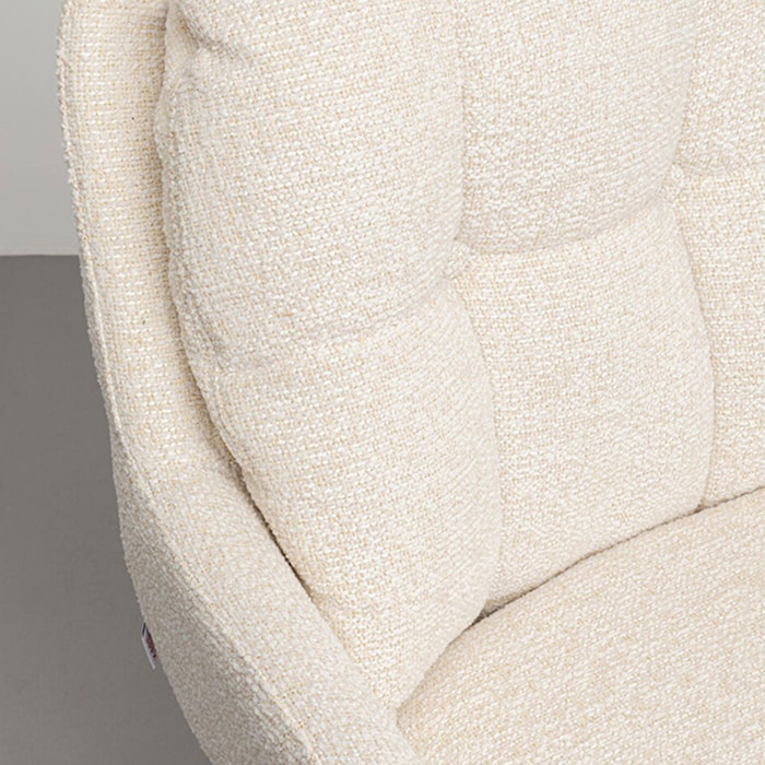 Chaise avec accoudoirs pivotante Molly crème Kare Design