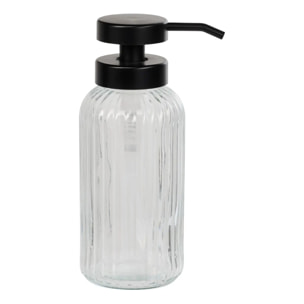Distributeur de savon Black edition en verre transparent 500ml