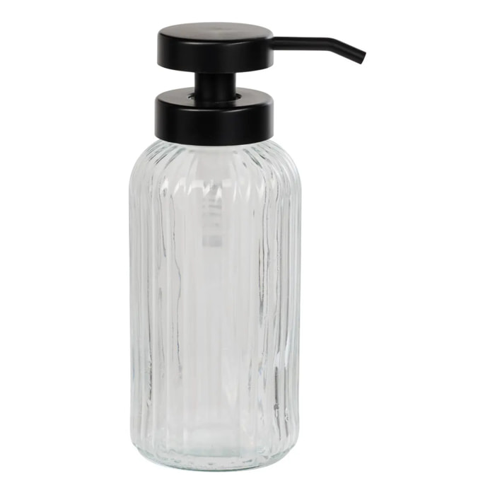 Distributeur de savon Black edition en verre transparent 500ml