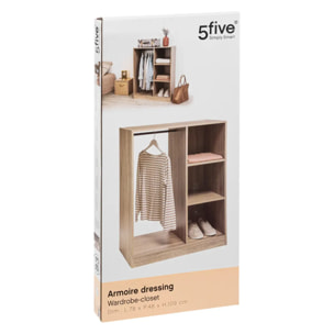 Armoire dressing penderie Effet chêne naturel Mix N' Modul