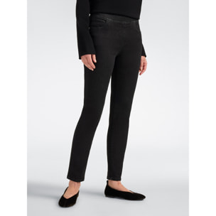Elena Mirò - Jeans skinny en denim lavado washed - Negro