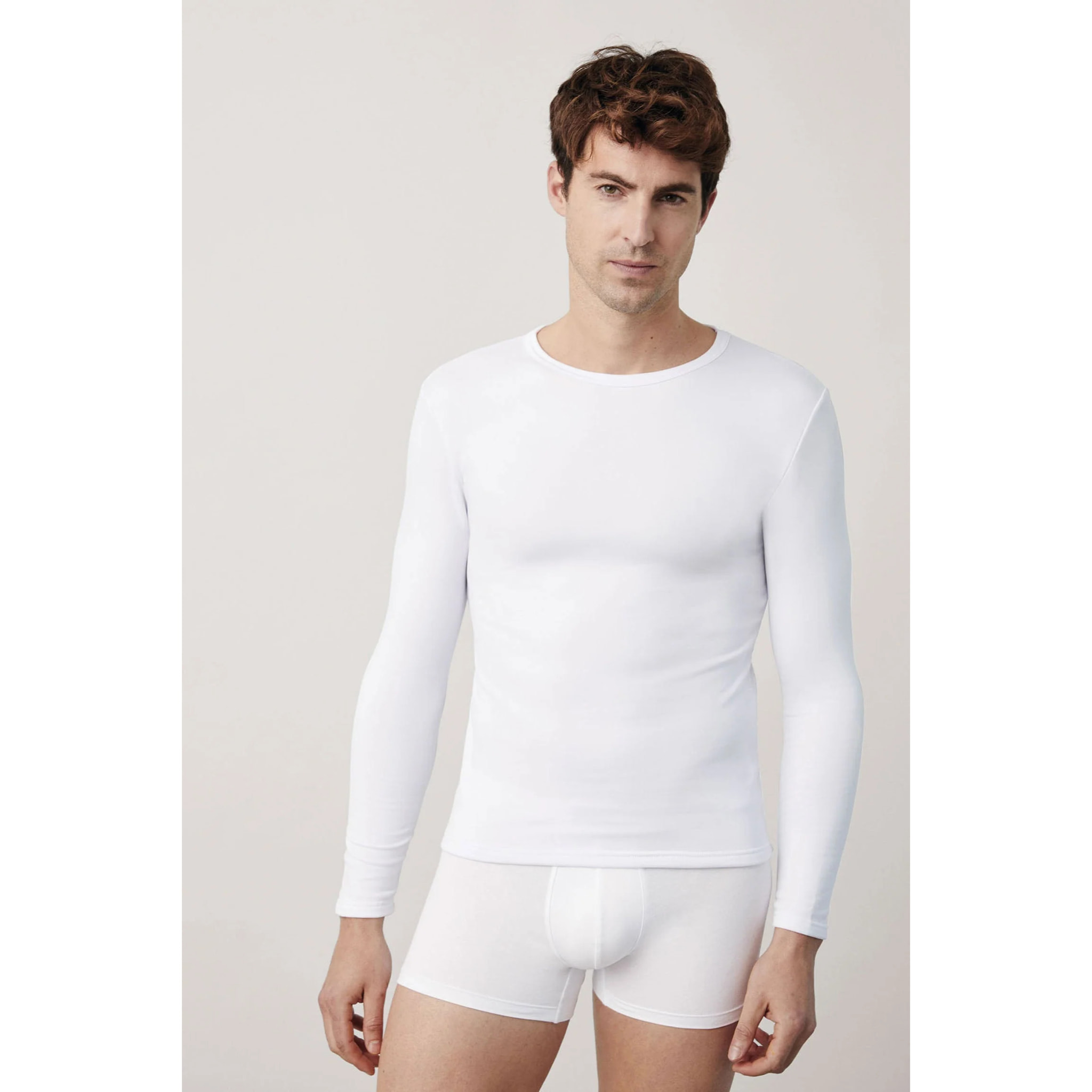 Maglia termica intima bianca a maniche lunghe
