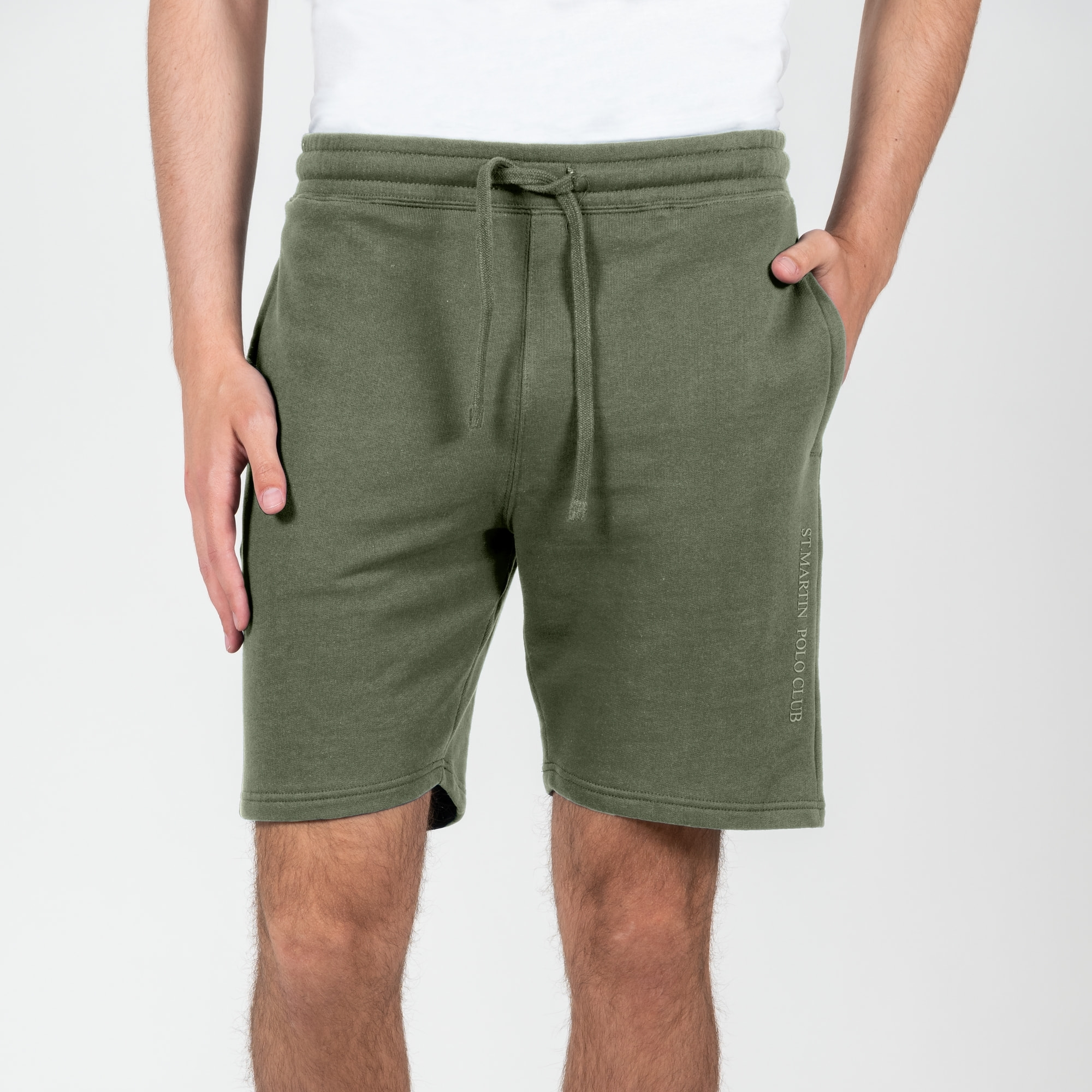 Bermuda con stampa logo french terry