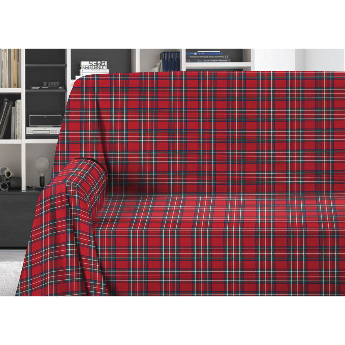 Telo Arredo Multiuso Copritutto 100% Cotone Kilt Rosso