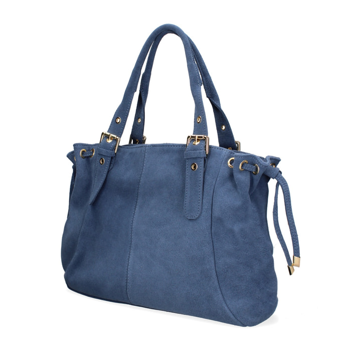 Borsa a mano da donna Made in Italy - Modello Celeste Plus - 100% pelle - 20.0 x 28.5 x 41.0 cm