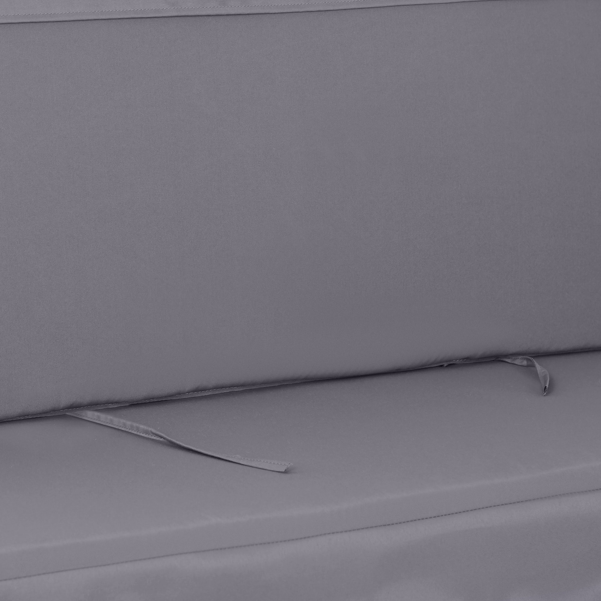 Cojín para Columpio de 2 Piezas 130x45x5 cm Cojín para Balancín Cojín de Asiento y Respaldo Acolchado para Jardín Terraza Balcón Exterior Gris