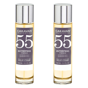 Caravan fragancias - caja de regalo con 2 perfumes nº55 de 150 ml, para hombre