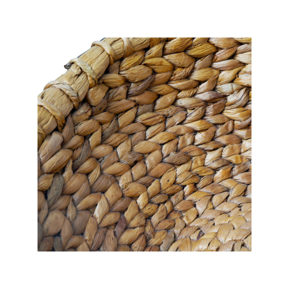 Panier décoratif rond en jacinthe d'eau 42 cm - MAUD