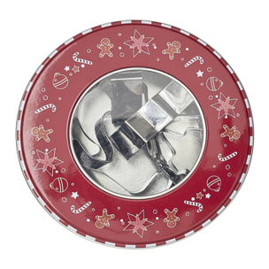 BOITE METAL AVEC EMPORTE PIECE NOEL X102