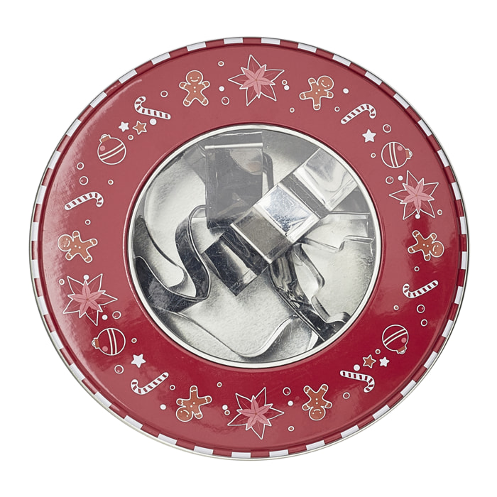 BOITE METAL AVEC EMPORTE PIECE NOEL X102